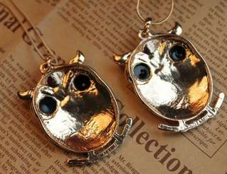New Animal Jewelry Big Eye Owl Pendant Necklace 2 Colors  