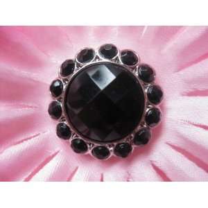   5pc 20mm Black Acrylic Rhinestone Buttons 6abl Arts, Crafts & Sewing