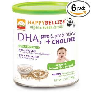 Cereals, DHA, pre & Probiotics + Choline, Organic Brown Rice Cereal 