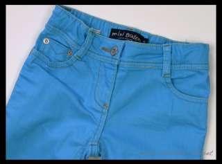 Girls MINI BODEN Teal Blue Clam Diggers Capri Cropped Pants 8Y 8 jm 