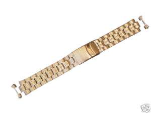 GOLD TONE METAL WATCH BAND CURVE ENDS   #322  