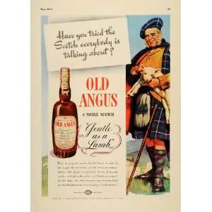   Scotch Whisky Bottle Scotsman Lamb   Original Print Ad