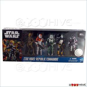   Republic Commando Delta Squad figures Toys R Us sealed package  