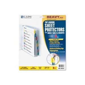  C Line Top Loading Sheet Protectors w/Tab Inserts Office 