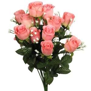  17 Elegant Silk Roses Wedding Bouquet Peach #23