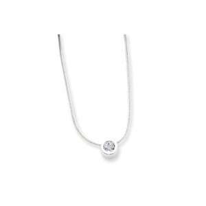  Sterling Silver Blue Topaz Pendant on 18 Chain Necklace Jewelry