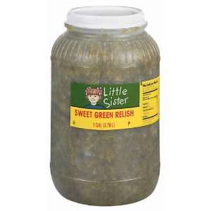 Little Sister Sweet Green Relish   1 gal jar   CASE PACK OF 2  