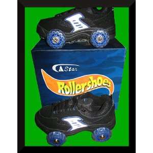  NEW Wheely Roller Shoes Skates Black Boys 5.5 Ladies 7 
