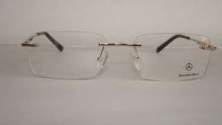 Mercedes Benz GOLD RIMLESS Frames Spectacles Eyeglasses  