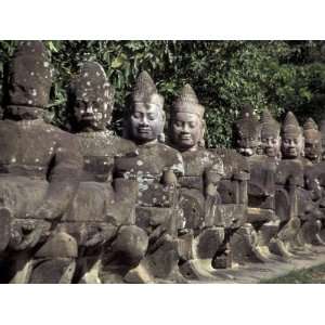  Buddha Statues at the Bayon, Angkor, Cambodia Photographic 