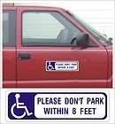   HANDICAP 8 foot clearance CAR SIGN for wheelchair lift mobility van