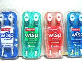 Colgate Wisp On the Go Mini Toothbrush 4 Flav Choice  