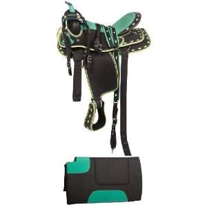   Ostrich Synthetic Western Horse Saddle Tack Set 14