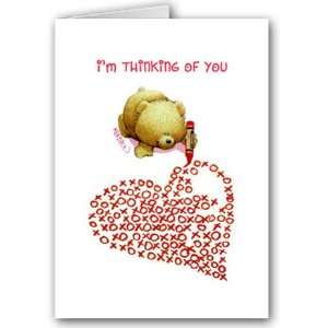  Cute Teddy Bear XOXO Heart Valentines Day card set   12 