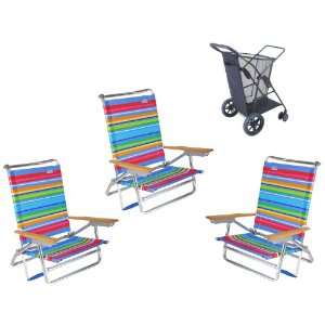  Rio Beach Wonder Wheeler Plus and a Set of 3 Rio Lay Flat 