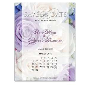    190 Save the Date Cards   Rose Lavender White